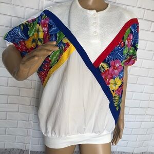 Vintage 70s Women's Cape Cod Sportswear Nautical Mid Century Retro Top L